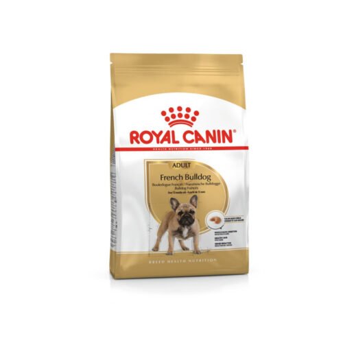 pack frontal del saco de pienso Royal Canin French Bulldog Adult