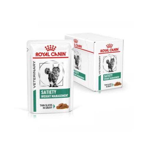 Royal Canin Satiety Weight Management Gato Finas Láminas En Salsa pack de cajas