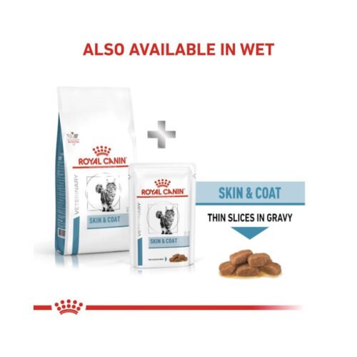 Royal Canin Skin & Coat Gato pienso para gatos detalle adicional del envase