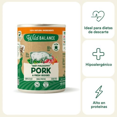 Beneficios comida BARF cerdo Wild Balance