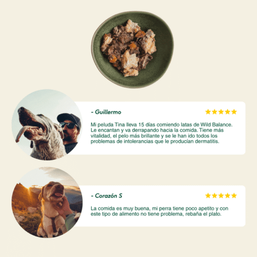 Reseñas de clientes Wild Balance Salmón y Ternera para perros