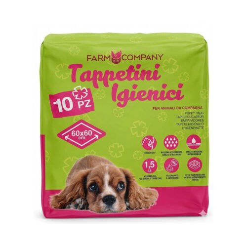Empapador Adhesivo Farm Company 60x60 cm para perros pack 10 unidades