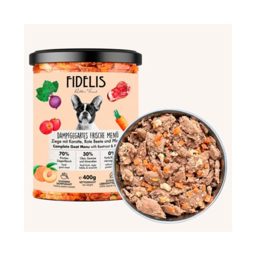 Fidelis Menú Fresco Cabra Remolacha y Melocotón 400g