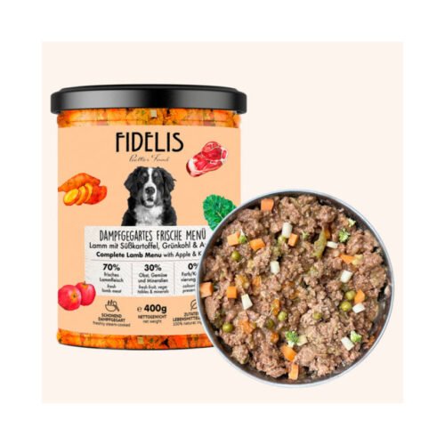 Fidelis Menú Fresco Cordero con Batata y Col Rizada 400g