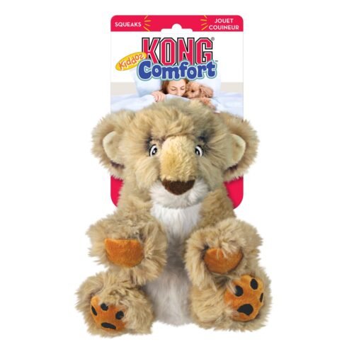 Empaque oficial del peluche para perros KONG Comfort Kiddos Lion Lg