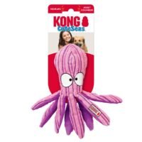Juguete para perro KONG CuteSeas Octopus Small en su empaque original de color rojo y blanco