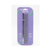 Peine metálico Record de doble dentadura para perros y gatos de pelo largo