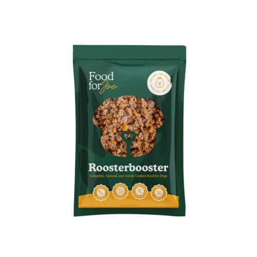 Food for Joe Roosterbooster comida cocinada pollo perros