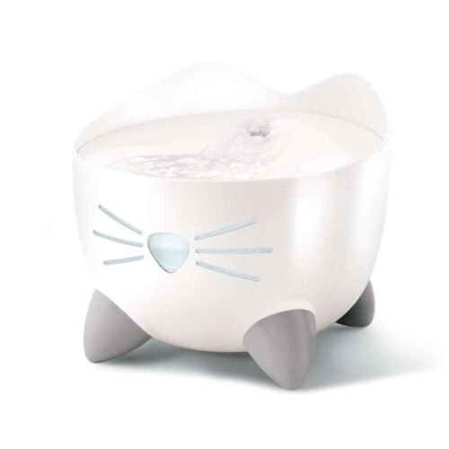 Fuente para gatos Catit PIXI color blanco con filtro triple accion