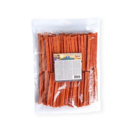 Reverso del envase Antos Fish D'light Beams con información nutricional