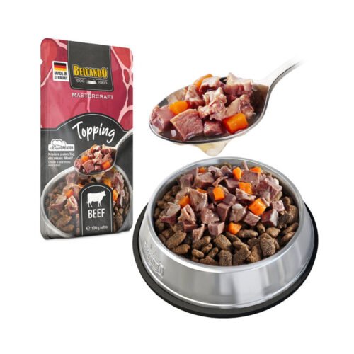 Bol de pienso seco con Belcando Mastercraft Topping Ternera y Zanahorias