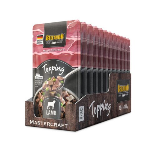 Caja de 12 unidades de Belcando Mastercraft Topping Cordero 100g