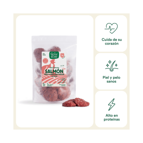 Beneficios nutricionales del menú de salmón Wild Balance para gatos