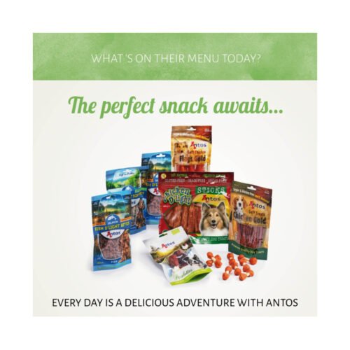 Variedad de snacks de la familia Antos