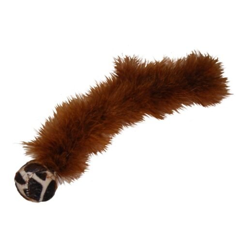 Juguete KONG Cat Active Wild Tails con patrón de jirafa color café