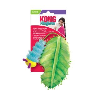 Juguete para gatos KONG Flingaroo CATerpillar en su empaque original con catnip