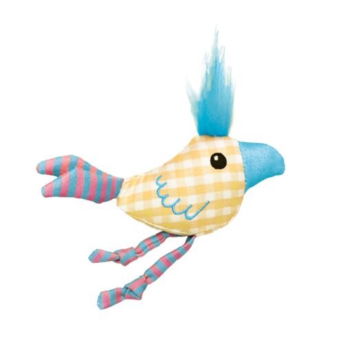Pollito de tela amarillo KONG Kitten Chirpz Chick con catnip
