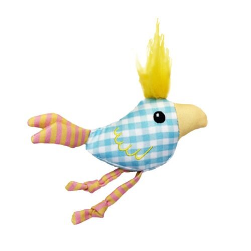 Juguete de tela KONG Kitten Chirpz Chick color azul para gatitos
