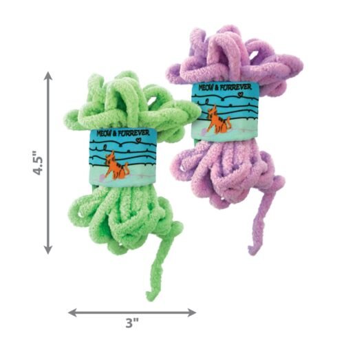 Medidas y dimensiones del juguete para gatos KONG Pull-A-Partz Yarnz en pulgadas