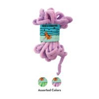 Juguete de lana KONG Pull-A-Partz Yarnz color púrpura para gatos con hierba gatera