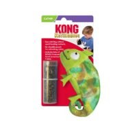 Juguete para gatos KONG Refillables Chameleon en su empaque original con tubo de catnip incluido