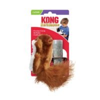 Juguete para gatos KONG Refillables Squirrel en su empaque original con vial de catnip premium incluido