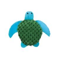 Juguete de peluche azul y verde KONG Refillables Turtle con textura suave para gatos