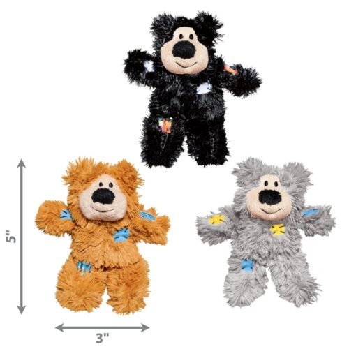 Dimensiones y medidas del juguete KONG Softies Patchwork Bear para gatos