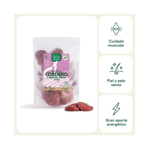 Beneficios de la dieta BARF de cordero Wild Balance para perros